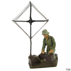 Lineol Signals soldier kneeling, with radio-set