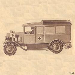Lineol Krankenwagen mit Besatzung