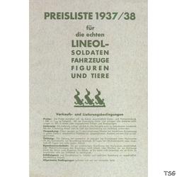 Lineol Lineol price list 1937/38