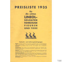 Lineol Lineol price list 1935