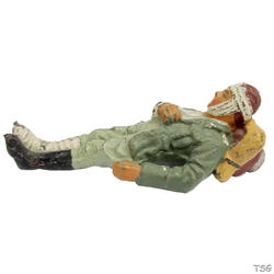 Elastolin Wounded soldier lying on the back