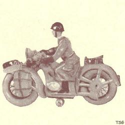 Elastolin Soldier on motorcycle